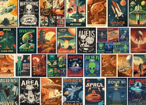 Puzzle Alien Invasion Collage