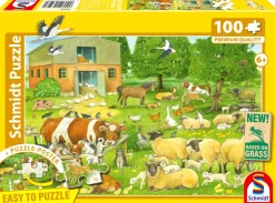 Puzzle Animal families on the farm