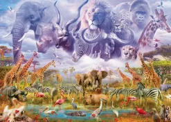 Puzzle Animals at the waterhole