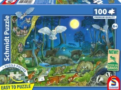 Puzzle Animals in a night-time forest