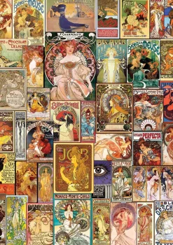 Puzzle Art Nouveau Poster Collage