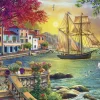 Puzzle Beatiful sunset in the town