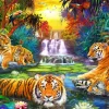 Puzzle Beautiful: Family at the Jungle Pool