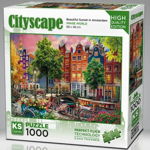 Puzzle Beautiful Sunset In Amsterdam