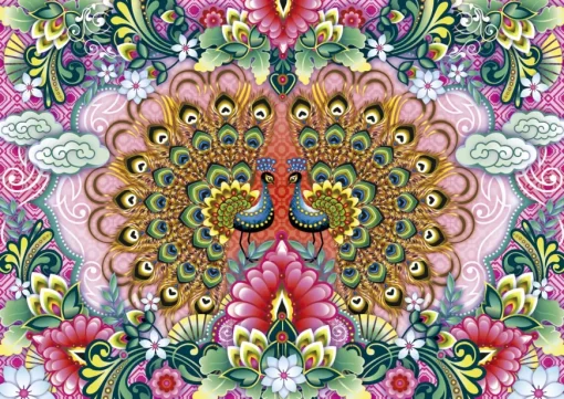 Puzzle Bengal Peacocks