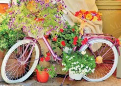 Puzzle Bicycle with Flowers