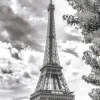 Puzzle Black and white Eiffel Tower, France