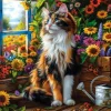 Puzzle Blooming Cat Meditation