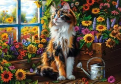 Puzzle Blooming Cat Meditation