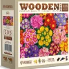 Puzzle Blooming Flowers wooden