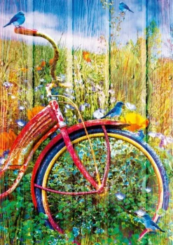 Puzzle Bluebirds on a Bicycle