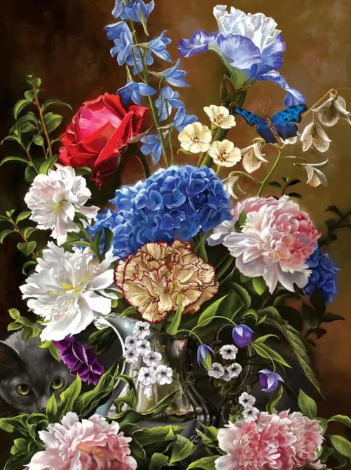 Puzzle Bouquet in Blue