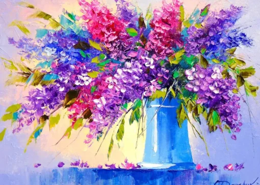 Puzzle Bouquet of Lilacs in a Vase 1000