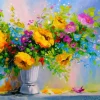 Puzzle Bouquet with Yellow Flowers