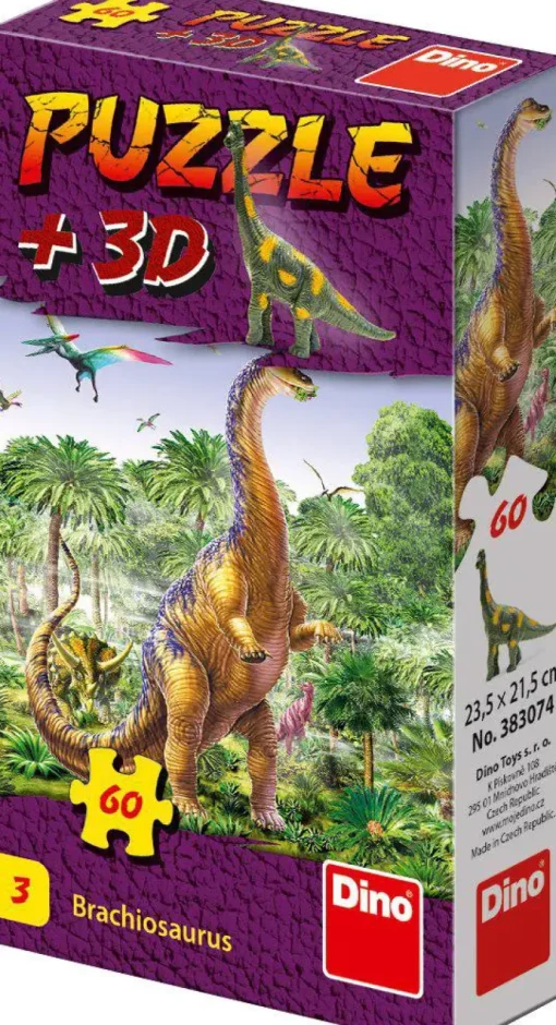 Puzzle Brachiosaurus 60 dielikov + figúrka (3)
