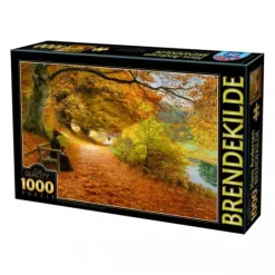 Puzzle Brendekilde: A Wooded Path in Autumn