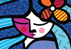 Puzzle Britto - Girl with flower