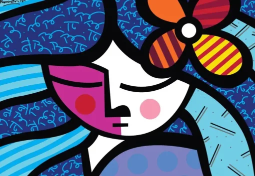 Puzzle Britto - Girl with flower