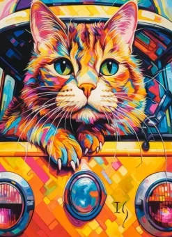 Puzzle Cat Bus Travel
