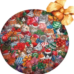 Puzzle Cat Christmas Ornament 750