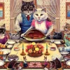 Puzzle Cat Family 260
