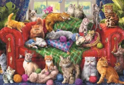Puzzle Cats on Sofa 1500