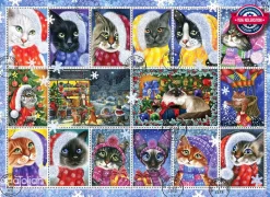 Puzzle Christmas Cats 1000