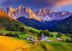 Puzzle Church in Dolomites Mountains, Italy 1000