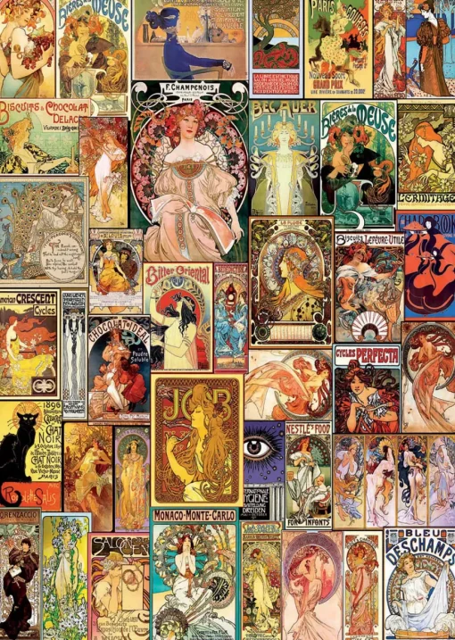 Puzzle Collage Art Nouveau