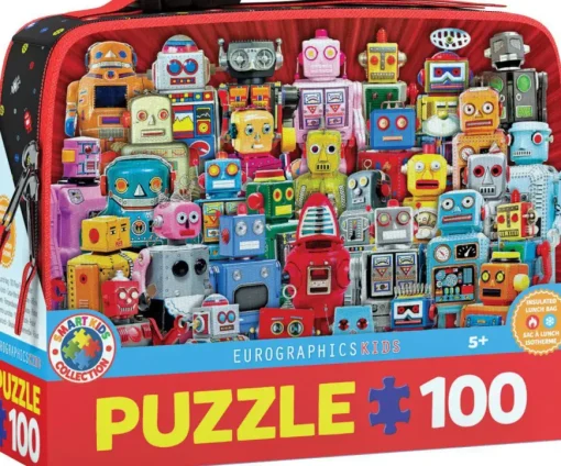 Puzzle Collection Lunch Bag With Puzzle Robots