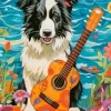 Puzzle Collie, Guitar and the Sea
