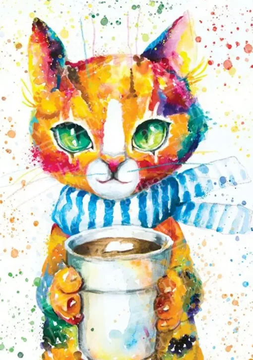 Puzzle Colorful Cat