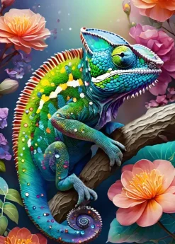 Puzzle Colorful Chameleon