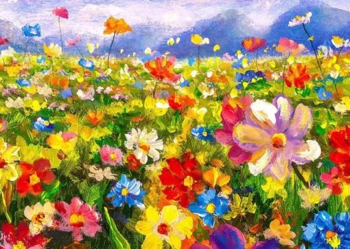 Puzzle Colorful Flower Meadow