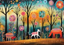 Puzzle Colorful Forest