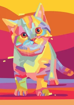 Puzzle Colorful Kitty
