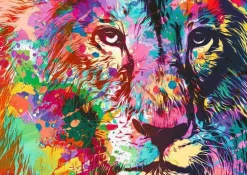Puzzle Colorful Lion