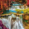 Puzzle Colorful paradise waterfalls