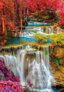 Puzzle Colorful paradise waterfalls