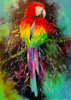 Puzzle Colorful Parrot