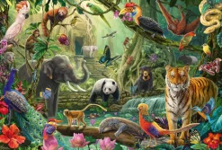 Puzzle Colorful wildlife in the jungle