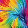Puzzle Colourful Paint Swirl