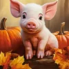 Puzzle Cute Fall Piglet