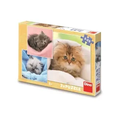 Puzzle Cute kittens 3x55