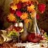 Puzzle Dahlias and Wine