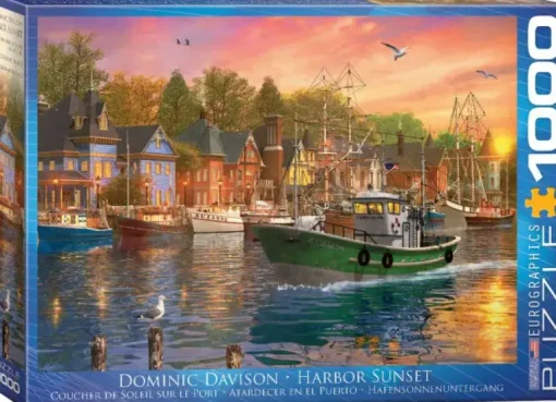 Puzzle Davison: Harbor sunset