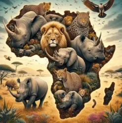 Puzzle Diamant painting: Afrika 30x40 cm