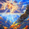 Puzzle Diamant painting: A majestic predator 30x40cm