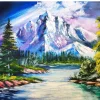 Puzzle Diamant painting: Big mountain 30x40 cm