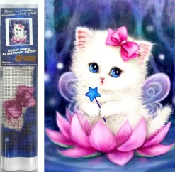 Puzzle Diamant painting: Cat Fairy 30x40 cm
